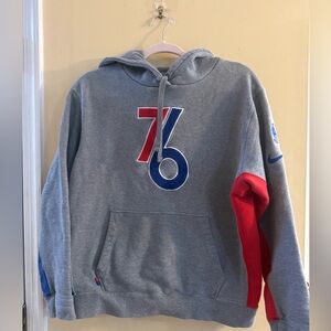 Nike x NBA 76ers Gray Hoodie, medium